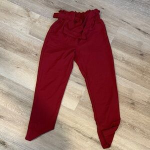 Elegant Crimson Women's Trousers